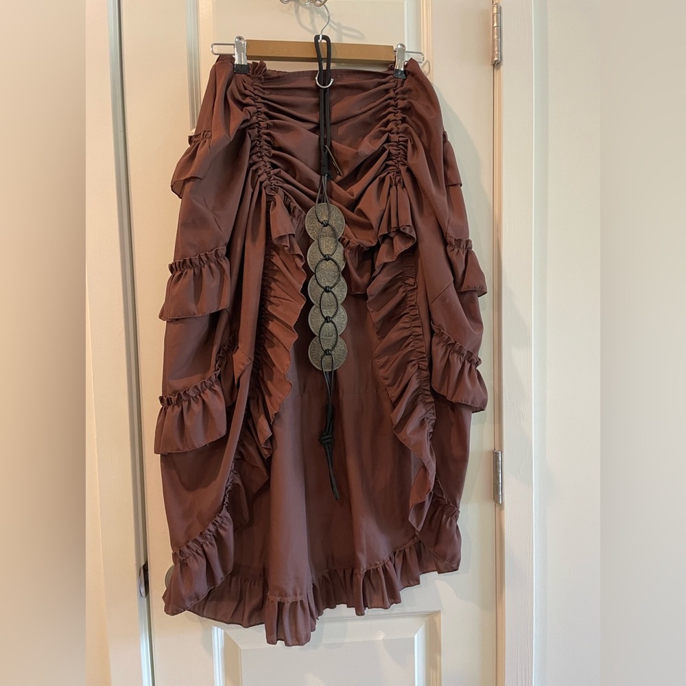 Halloween pirate steampunk renaissance costume skirt and belt